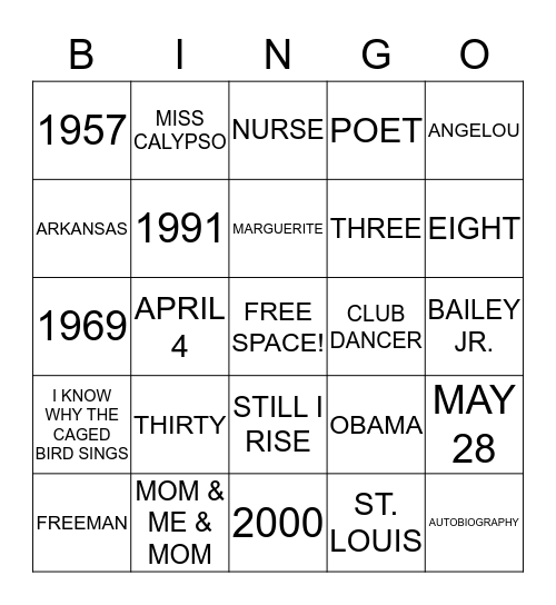 BINGLOU Bingo Card