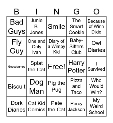 Book Bingo Card