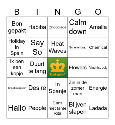 MBO RIJNLAND II KONINGSHOF Bingo Card