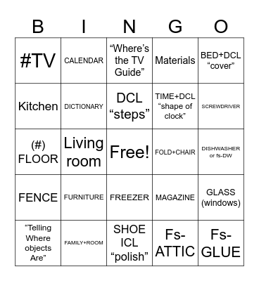 ASL 3 Unit 13 Bingo Card