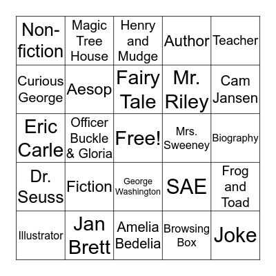 Books for Bingo Card