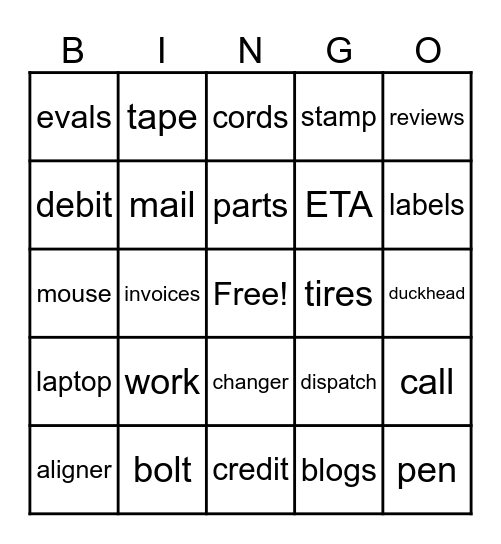 Customer Service Week Bingo Card