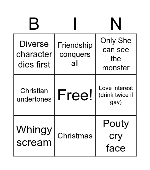 Bailee Bingo Card