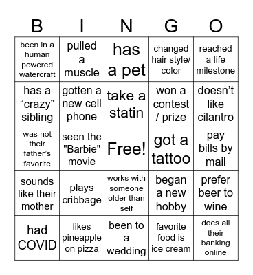 DID YOU KNOW? Bingo Card