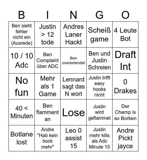 Flex Q mit RG Bingo Card