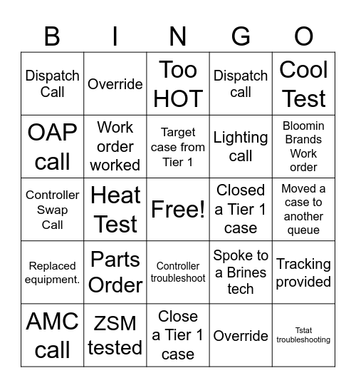 GridPoint Bingo Card