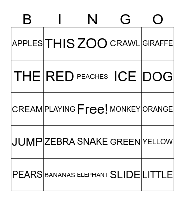 Reading bingo Card