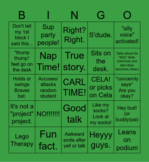 STONE BINGO Card