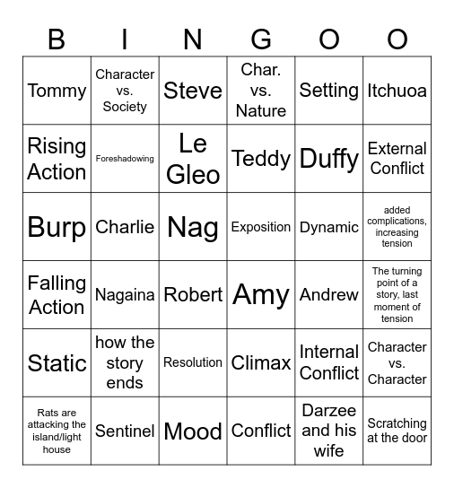 Period 6 Review Bingo Card