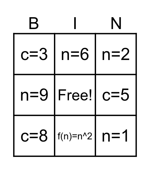 CS113 SI Session Bingo Card