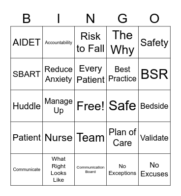 BSR BINGO Card