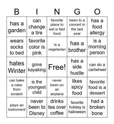 CSED East Team Bingo Card