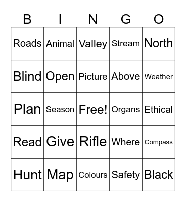 September 19 Bingo Card