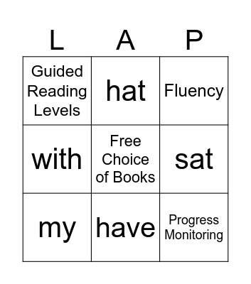 Literacy Action Plan Bingo Card