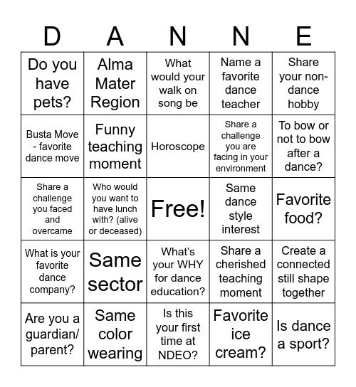 LGBTQIA+ Affinity Group Bingo Card
