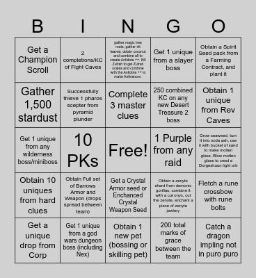 XgoonSPcrewX Bingo Card