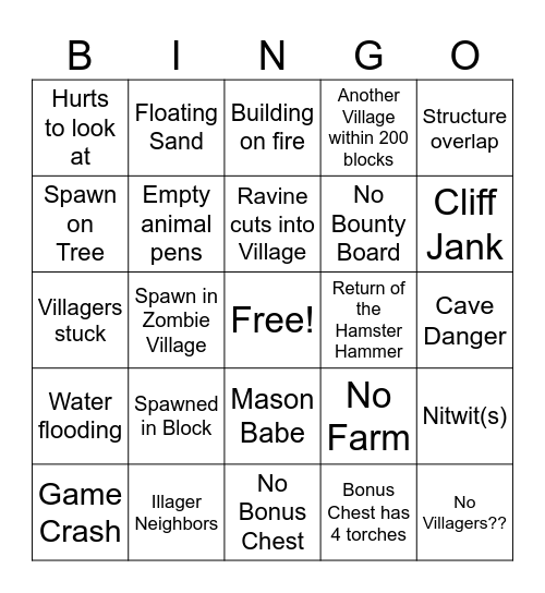 Another RPG Pack Worldgen Bingo Card