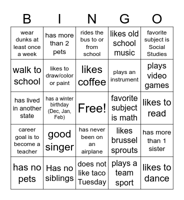 O.M.G. "Onyx Greet & Meet" BINGO Card
