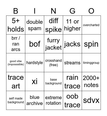 ACC5 Bingo Card