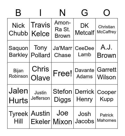 Chubb's BBQ BINGOOOO! Bingo Card