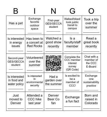 Find someone who... Bingo Card