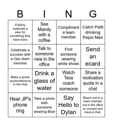 SINGO - Settlements Bingo Card