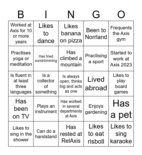 Global Indus Bingo Card