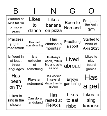 Global Indus Bingo Card