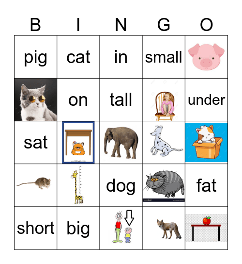 Third grade Bingo Card