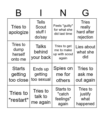 Zay's Bullshit Bingo Card