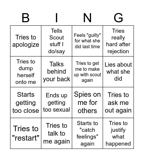 Zay's Bullshit Bingo Card