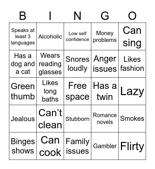Lovino Bingo Card