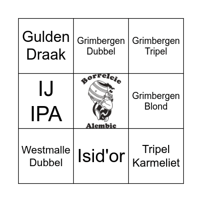 Borrelcie Bieren Borrel Bingo Card