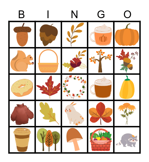 Fall Bingo Card