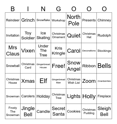 Christmas Bingo Card