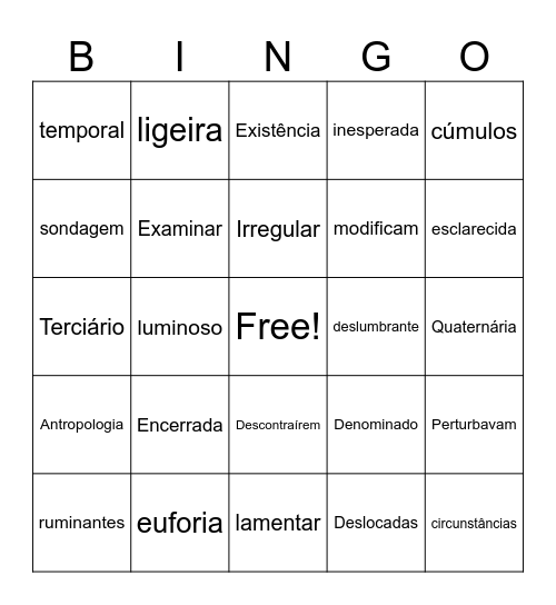 Bingo Card