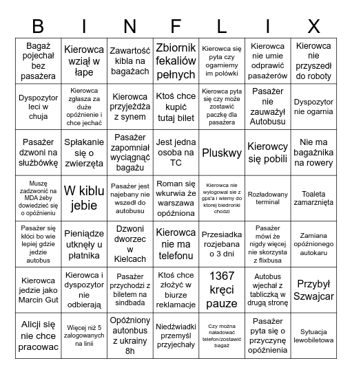 Flix Bingo Card