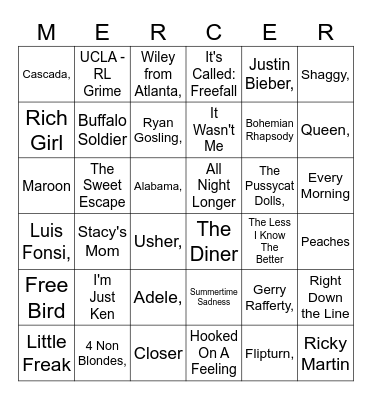 Go Bears! Bingo Card