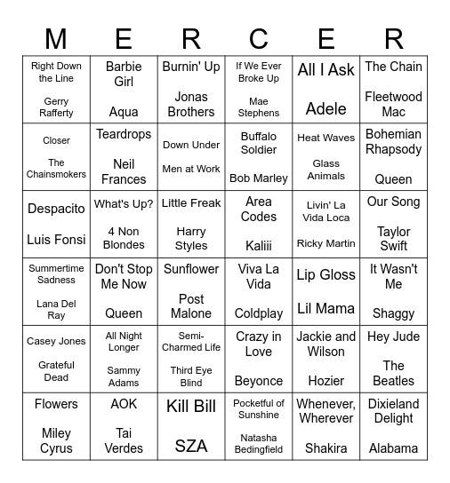 Go Bears! Bingo Card