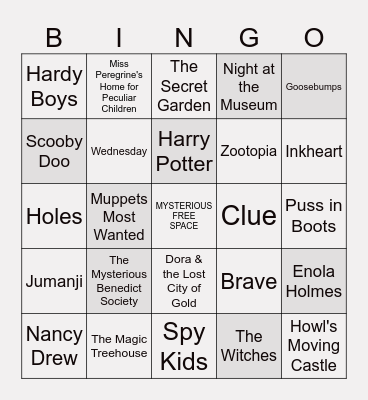 MYSTERY BINGO Card