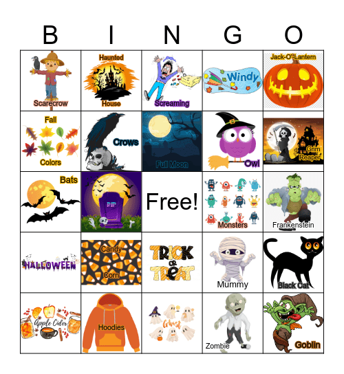 FALL / HALLOWEEN Bingo Card