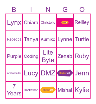 Hackergal Bingo! Bingo Card