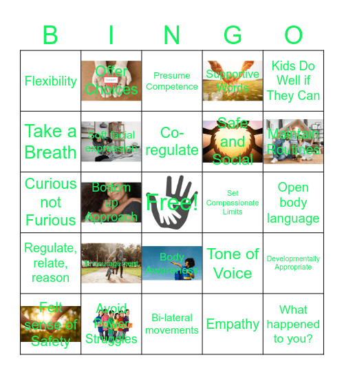 Trauma-informed Bingo Card