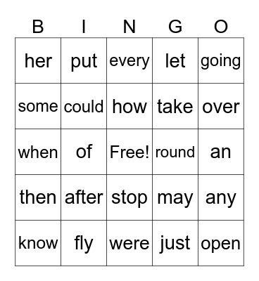 Bingo Card