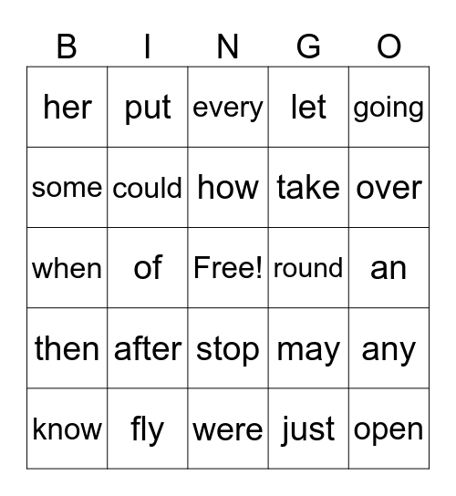 Bingo Card