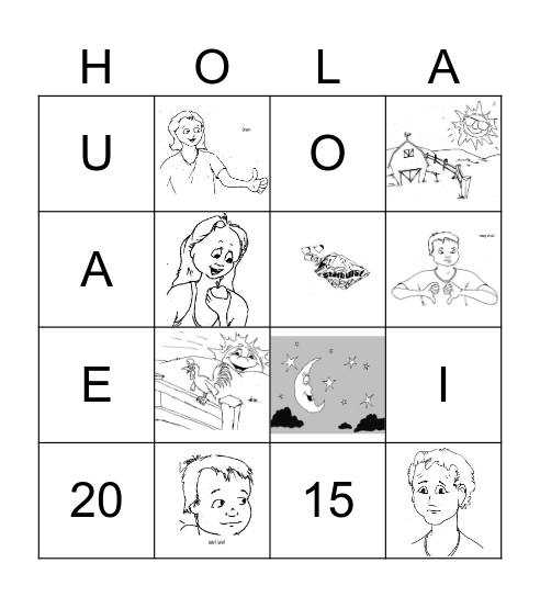 Hola Ninos Bingo Card