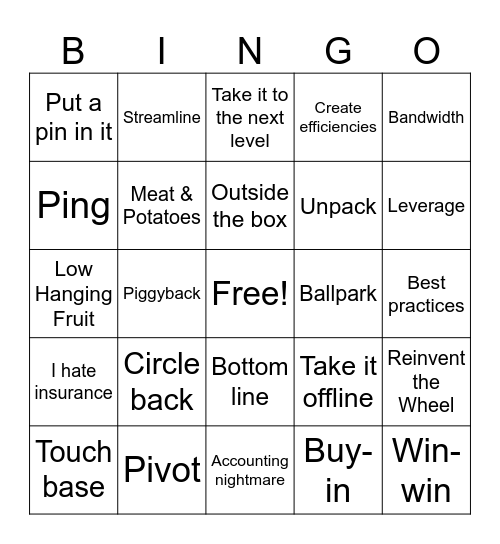 REG BINGO 2023 Bingo Card