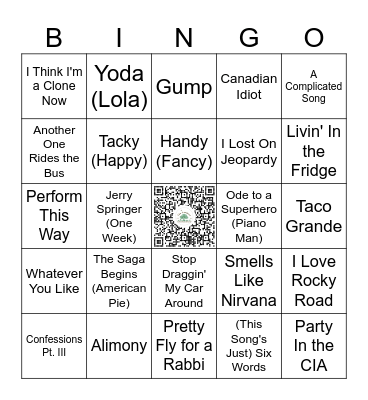 Round One Bingo Card