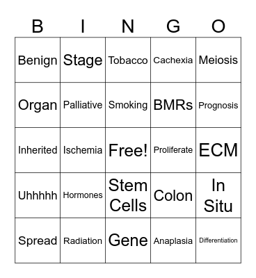 PATH 161 Bingo Card