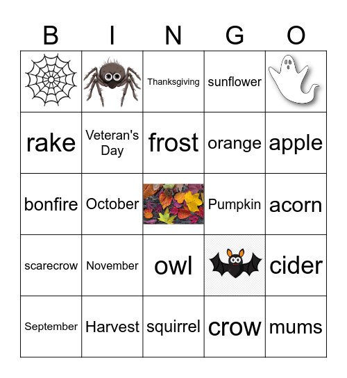 Halloween  BINGO Card